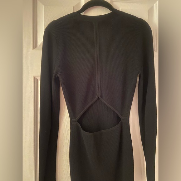 Rag & Bone long sleeve v-neck knit mini dress with back cut-out - Picture 7 of 11